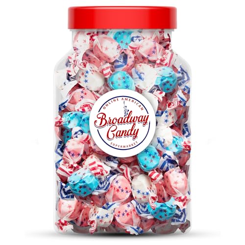 Broadway Candy Bonbonglas 800 g – alle amerikanischen Salzwasser Taffy – einzeln verpackte amerikanische Süßigkeiten – Beißgroße Süßigkeiten-Leckereien von zeal