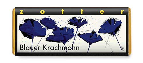 Zotter Bergmilchschokolade mit karamellisiertem Blaumohn, handgeschöpft (70 g) - Bio von Zotter