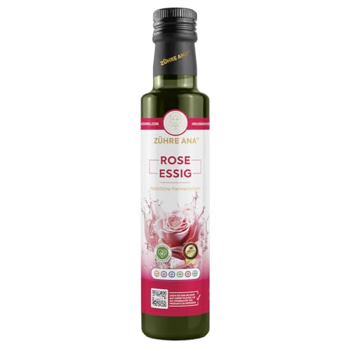 Zühre Ana® Rose Essig - Rosenessig, Natürliche Pflege für Haut & Zahnfleisch, unterstützt Verdauung & Stoffwechsel, beruhigt Sonnenbrand & verleiht Geschmack (500 ml) von zühre ana