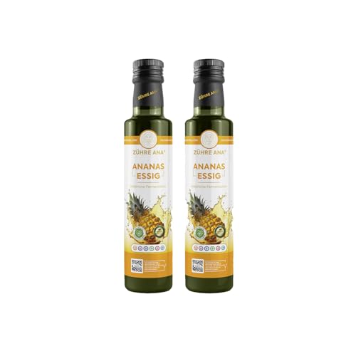 Zühre Ana Ananas-Essig – Natürlich fermentiert – Fördert Fettverbrennung – Hautgesundheit & Stoffwechselausgleich – Natürlicher Entgiftung – 2X500ml – Vegan von zühre ana
