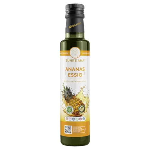 Zühre Ananas-Essig – Natürlich fermentiert – Fördert Fettverbrennung & Zügelt den Appetit – Für Gewichtsverlust, Hautgesundheit & Stoffwechselausgleich – Natürlicher Entgiftung – 500ml – Vegan von Zühre Ana